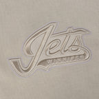 NHL WINNIPEG JETS NEUTRAL CHANDAIL À CAPUCHON EN MOLLETON À ÉPAULES TOMBANTES POUR HOMME (TAUPE)