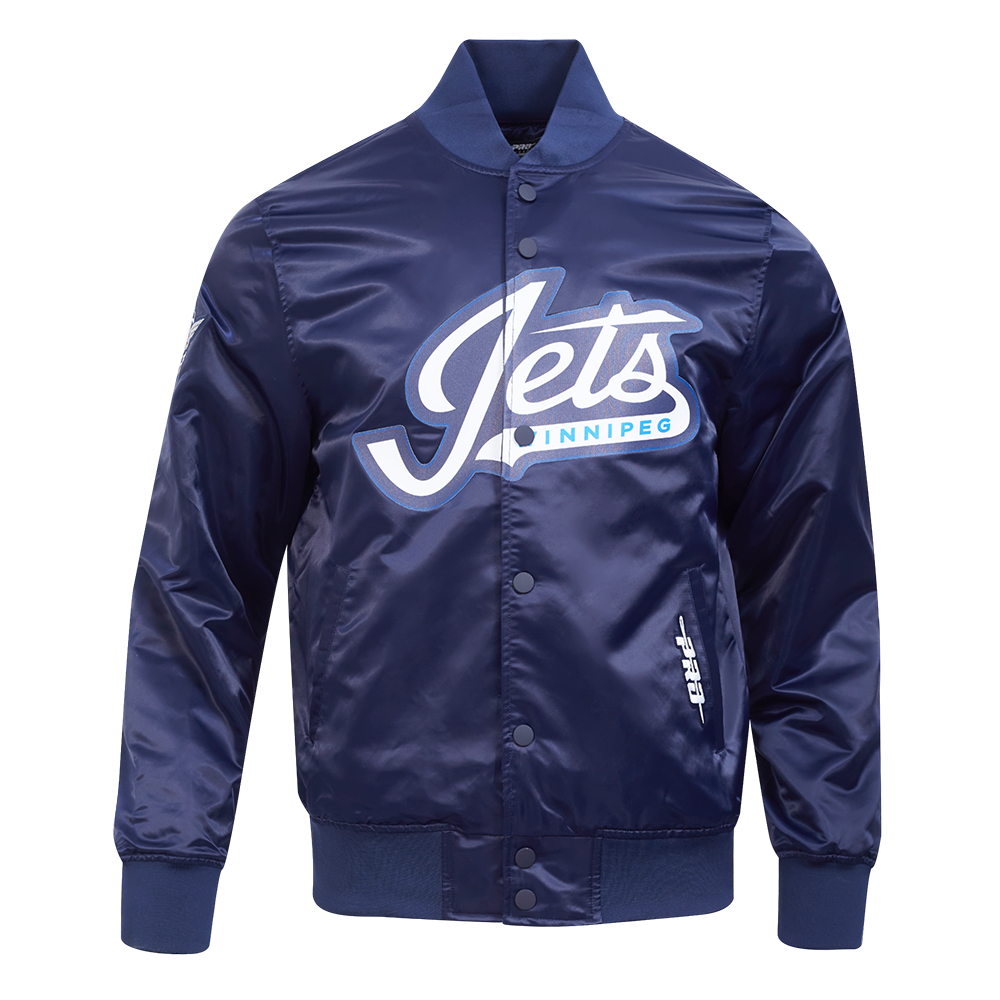 NHL WINNIPEG JETS CLASSIC SATIN MEN'S JACKET (NAVY)