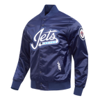 NHL WINNIPEG JETS CLASSIC SATIN MEN'S JACKET (NAVY)