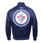 NHL WINNIPEG JETS CLASSIC SATIN MEN'S JACKET (NAVY)