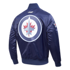 NHL WINNIPEG JETS CLASSIC SATIN MEN'S JACKET (NAVY)