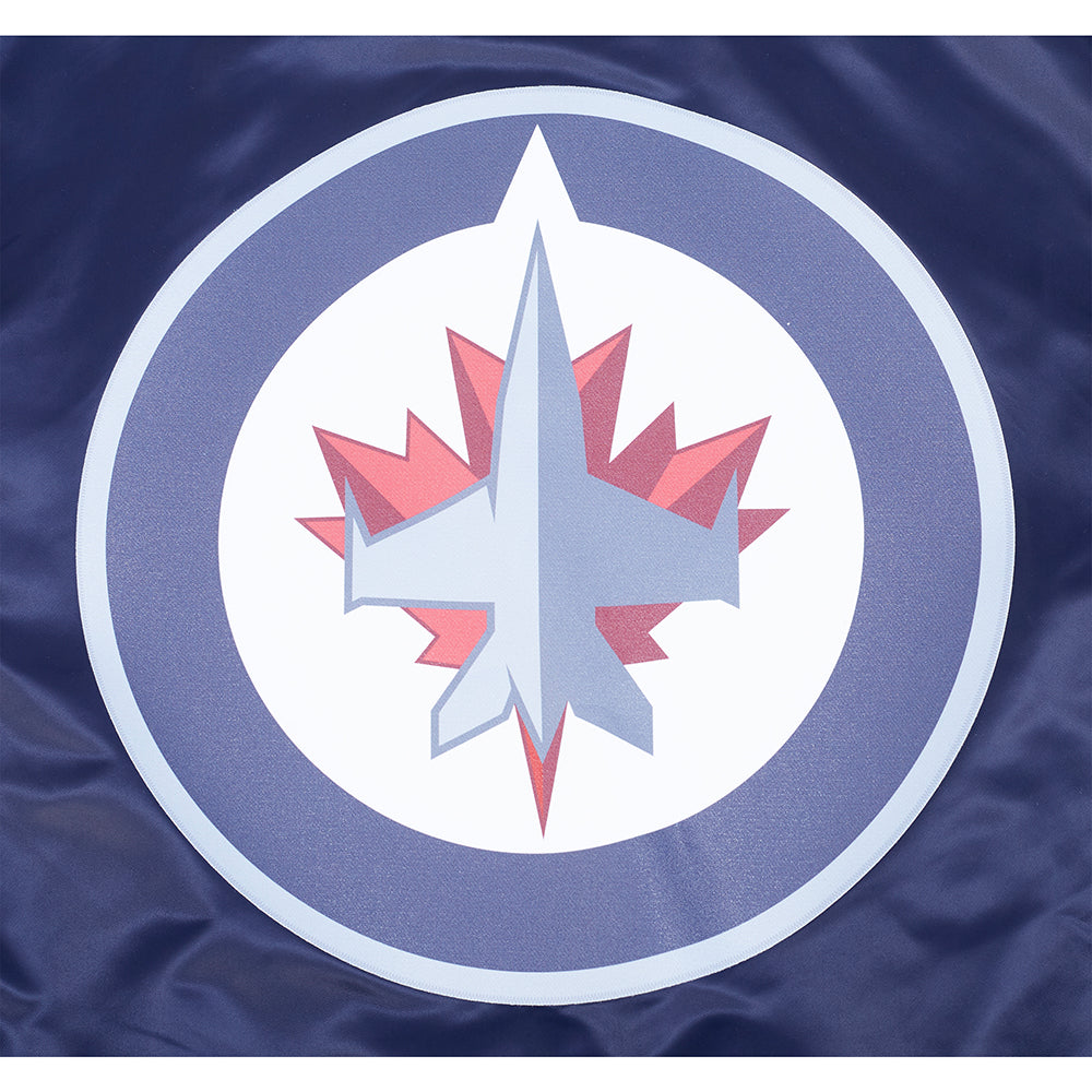 NHL WINNIPEG JETS CLASSIC SATIN MEN'S JACKET (NAVY)