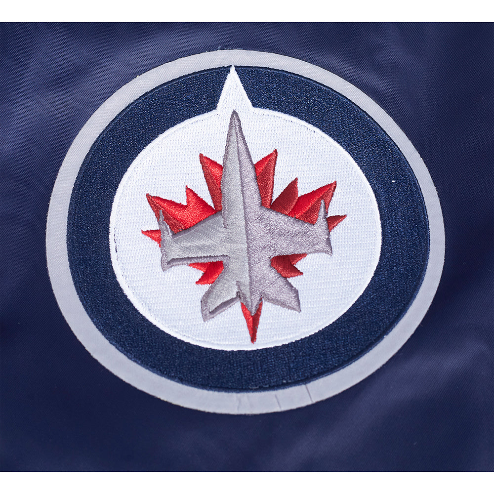 NHL WINNIPEG JETS CLASSIC SATIN MEN'S JACKET (NAVY)