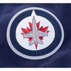 NHL WINNIPEG JETS CLASSIC SATIN MEN'S JACKET (NAVY)