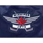 NHL WINNIPEG JETS CLASSIC SATIN MEN'S JACKET (NAVY)