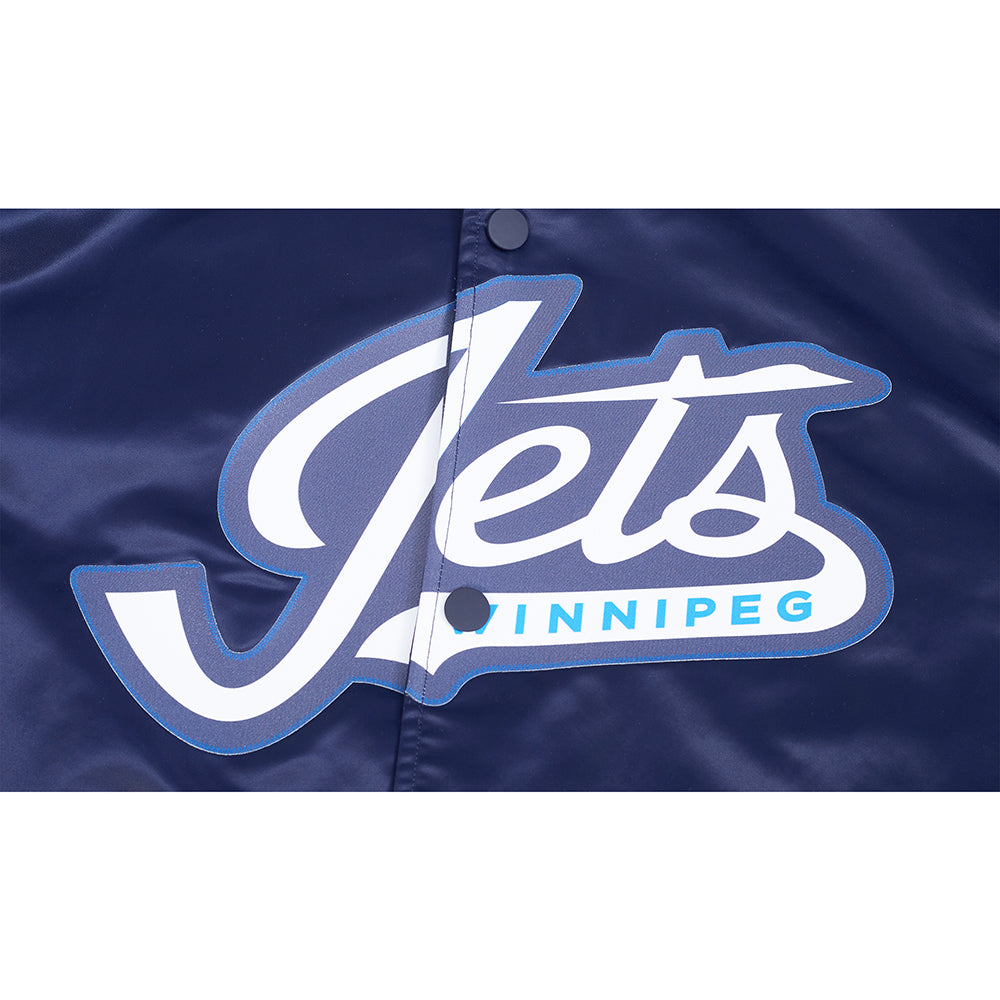 NHL WINNIPEG JETS CLASSIC SATIN MEN'S JACKET (NAVY)