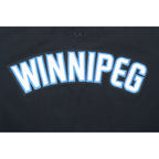NHL WINNIPEG JETS CLASSIC T-SHIRT EN JERSEY SIMPLE À COUPE CARRÉE POUR FEMME (NOIR)