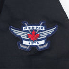NHL WINNIPEG JETS CLASSIC T-SHIRT EN JERSEY SIMPLE À COUPE CARRÉE POUR FEMME (NOIR)