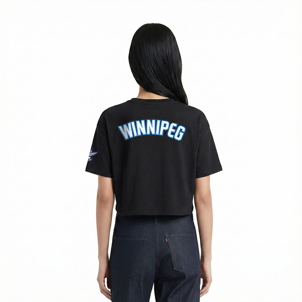NHL WINNIPEG JETS CLASSIC WOMEN'S SJ BOXY TEE (BLACK)