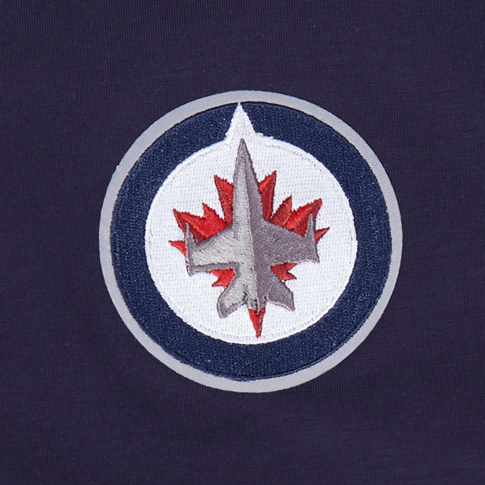 NHL WINNIPEG JETS WINGSPAN T-SHIRT EN JERSEY SIMPLE À COUPE CARRÉE POUR FEMME (MARINE MINUIT)