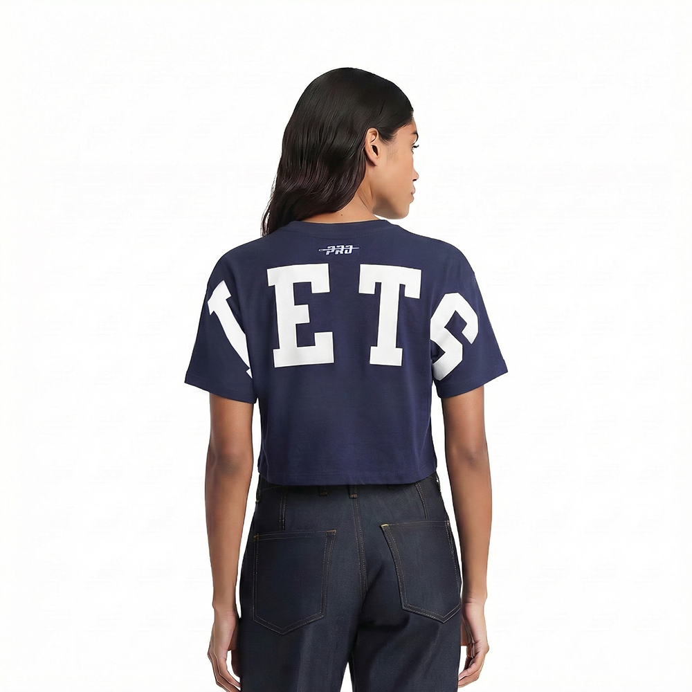 NHL WINNIPEG JETS WINGSPAN T-SHIRT EN JERSEY SIMPLE À COUPE CARRÉE POUR FEMME (MARINE MINUIT)