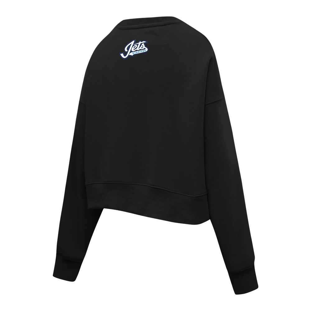 NHL WINNIPEG JETS CLASSIC WOMEN'S FLC CREWNECK (BLACK)