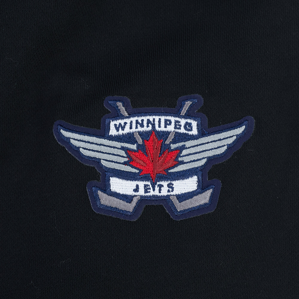 NHL WINNIPEG JETS CLASSIC WOMEN'S FLC CREWNECK (BLACK)