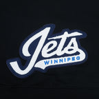 NHL WINNIPEG JETS CLASSIC CHANDAIL À CAPUCHON COURT EN MOLLETON POUR FEMME (NOIR)