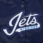 NHL WINNIPEG JETS CLASSIC WOMEN'S SATIN JACKET (MIDNIGHT NAVY)