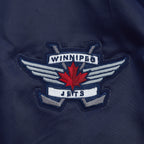 NHL WINNIPEG JETS CLASSIC WOMEN'S SATIN JACKET (MIDNIGHT NAVY)