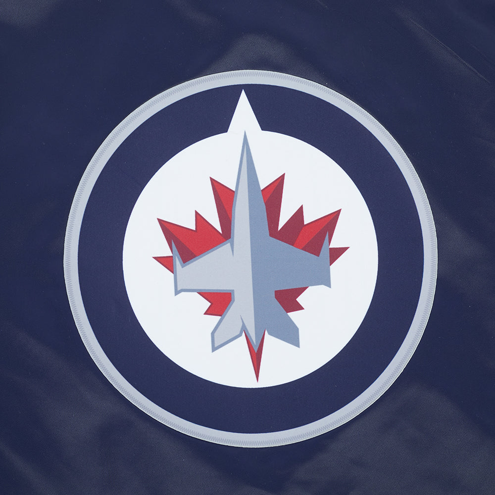 NHL WINNIPEG JETS CLASSIC WOMEN'S SATIN JACKET (MIDNIGHT NAVY)