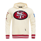 NFL SAN FRANCISCO 49ERS RETRO CLASSIC MEN'S PULLOVER HOODIE (EGGSHELL/RED)
