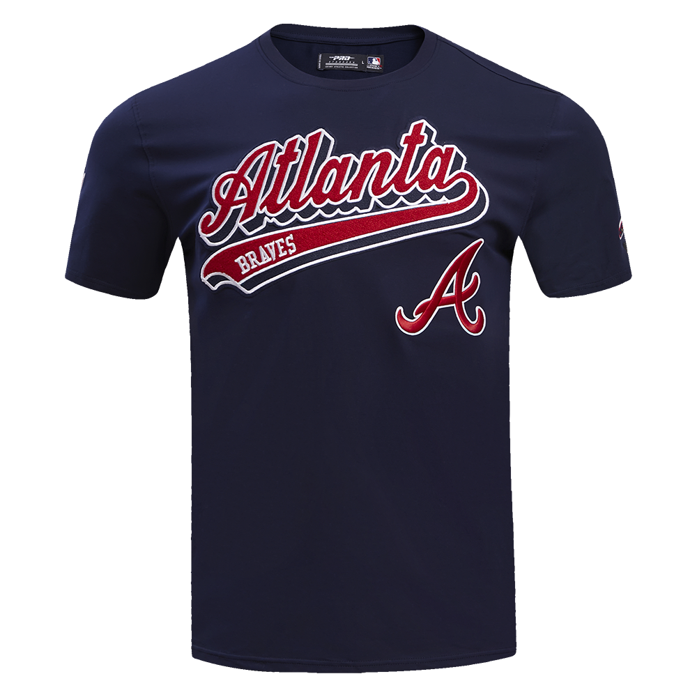 MLB ATLANTA BRAVES SCRIPT TAIL MEN'S SJ TOP (MIDNIGHT NAVY)