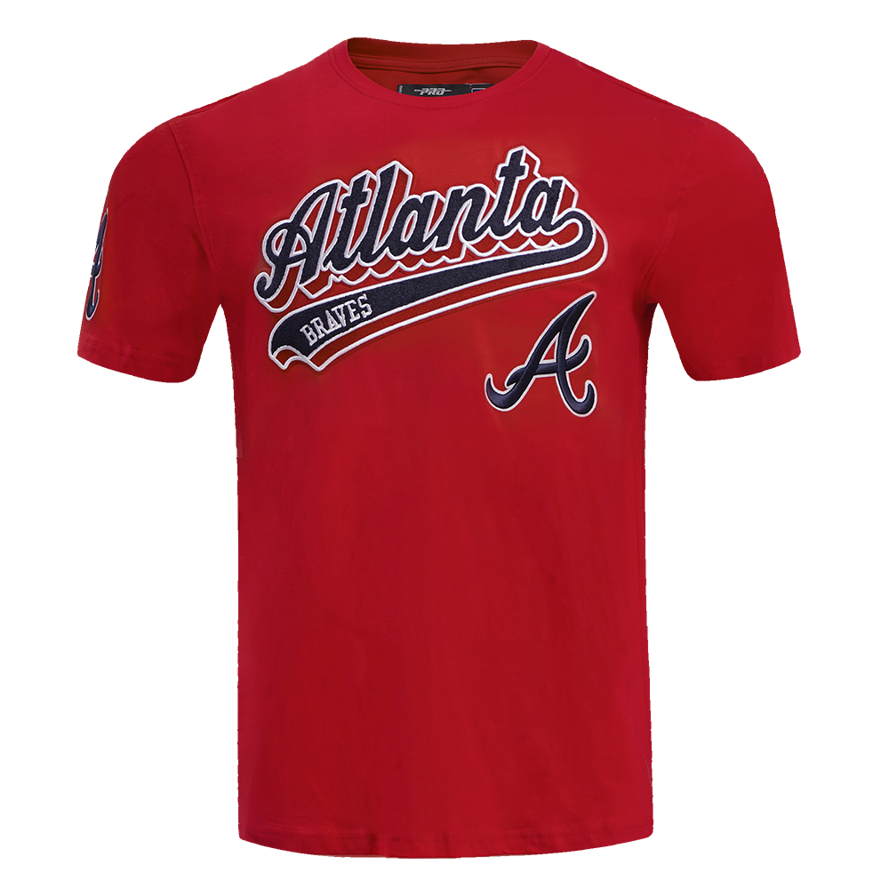 MLB ATLANTA BRAVES SCRIPT TAIL MEN'S SJ TOP (RED)
