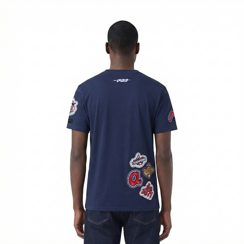MLB ATLANTA BRAVES DIY PICK STITCH HAUT EN JERSEY SIMPLE POUR HOMME (MARINE MINUIT)