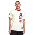 MLB ATLANTA BRAVES RETRO CASCADE HAUT À BORDURES CONTRASTANTES POUR HOMME (COQUILLE D'ŒUF/ROUGE)
