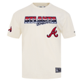 MLB ATLANTA BRAVES HAUT CHROME EN JERSEY DE COTON À ÉPAULES TOMBANTES POUR HOMME (COQUILLE D'ŒUF)