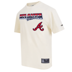 MLB ATLANTA BRAVES HAUT CHROME EN JERSEY DE COTON À ÉPAULES TOMBANTES POUR HOMME (COQUILLE D'ŒUF)