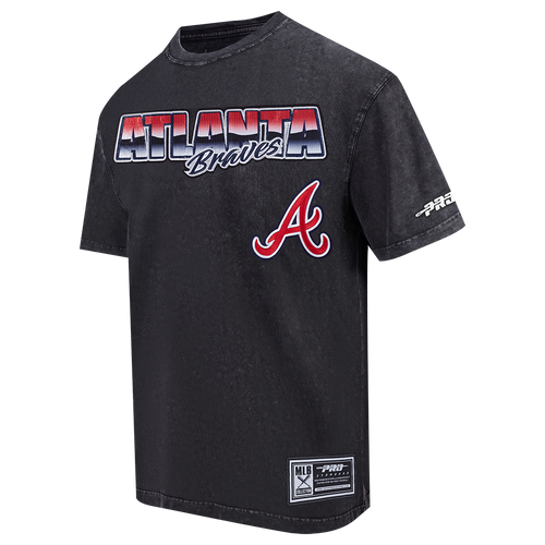MLB ATLANTA BRAVES CHROME MEN'S CJ DROP SHOULDER TOP (WASHED BLACK)