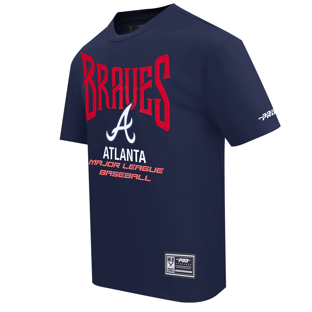 MLB ATLANTA BRAVES CITY TOUR 2.0 HAUT EN JERSEY DE COTON À ÉPAULES TOMBANTES POUR HOMME (BLANC)