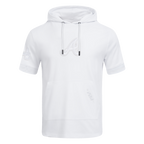MLB ATLANTA BRAVES WHITE OUT CHANDAIL À CAPUCHON À MANCHES COURTES POUR HOMME (BLANC)