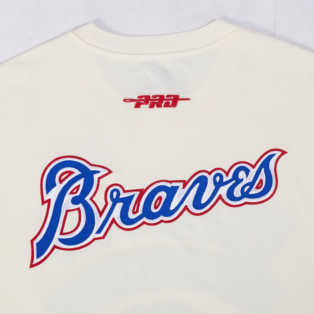 MLB ATLANTA BRAVES BEST OF MEN'S CJ DROP SHOULDER TOP (EGGSHELL)