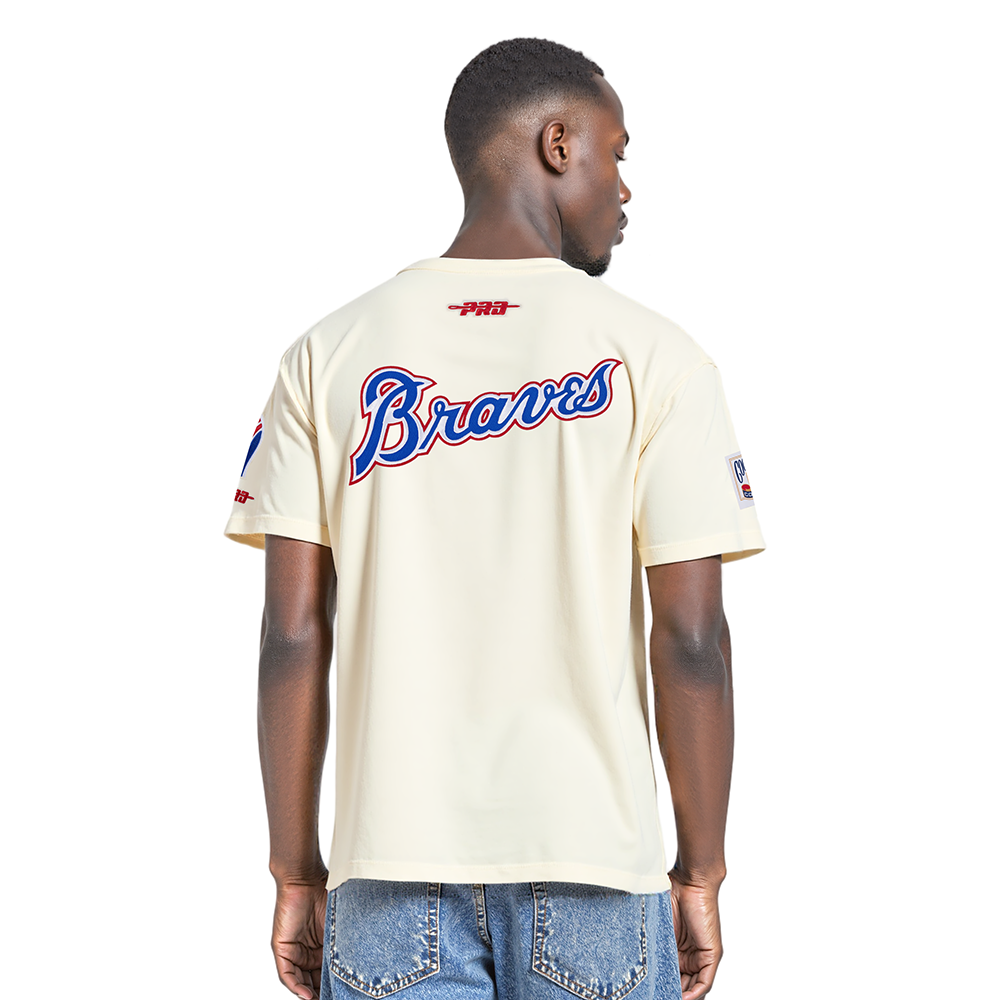 MLB ATLANTA BRAVES BEST OF MEN'S CJ DROP SHOULDER TOP (EGGSHELL)