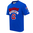MLB ATLANTA BRAVES BEST OF HAUT EN JERSEY DE COTON À ÉPAULES TOMBANTES POUR HOMME (BLEU ROYAL)