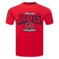 MLB ATLANTA BRAVES TEAM BADGE HAUT EN JERSEY SIMPLE POUR FEMME POUR HOMME (ROUGE)