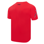 MLB ATLANTA BRAVES TEAM BADGE HAUT EN JERSEY SIMPLE POUR FEMME POUR HOMME (ROUGE)