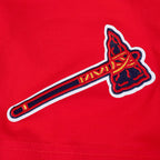 MLB ATLANTA BRAVES TEAM BADGE HAUT EN JERSEY SIMPLE POUR FEMME POUR HOMME (ROUGE)