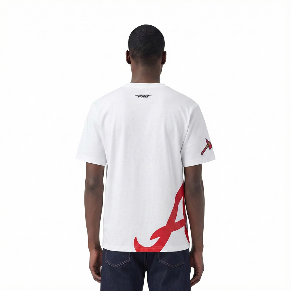 MLB ATLANTA BRAVES LIVING LARGE MEN'S CJ DROP SHOULDER TOP (WHITE)