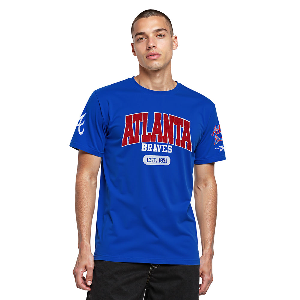 MLB ATLANTA BRAVES CITY ARCH HAUT EN JERSEY SIMPLE POUR HOMME (BLEU ROYAL)