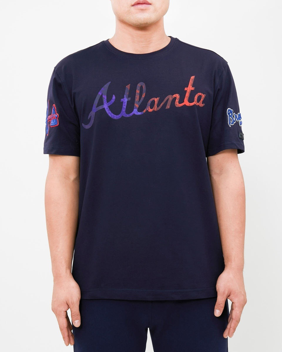 MLB ATLANTA BRAVES DIP DYE HAUT D'ÉQUIPE PRO POUR HOMME (MARINE MINUIT)