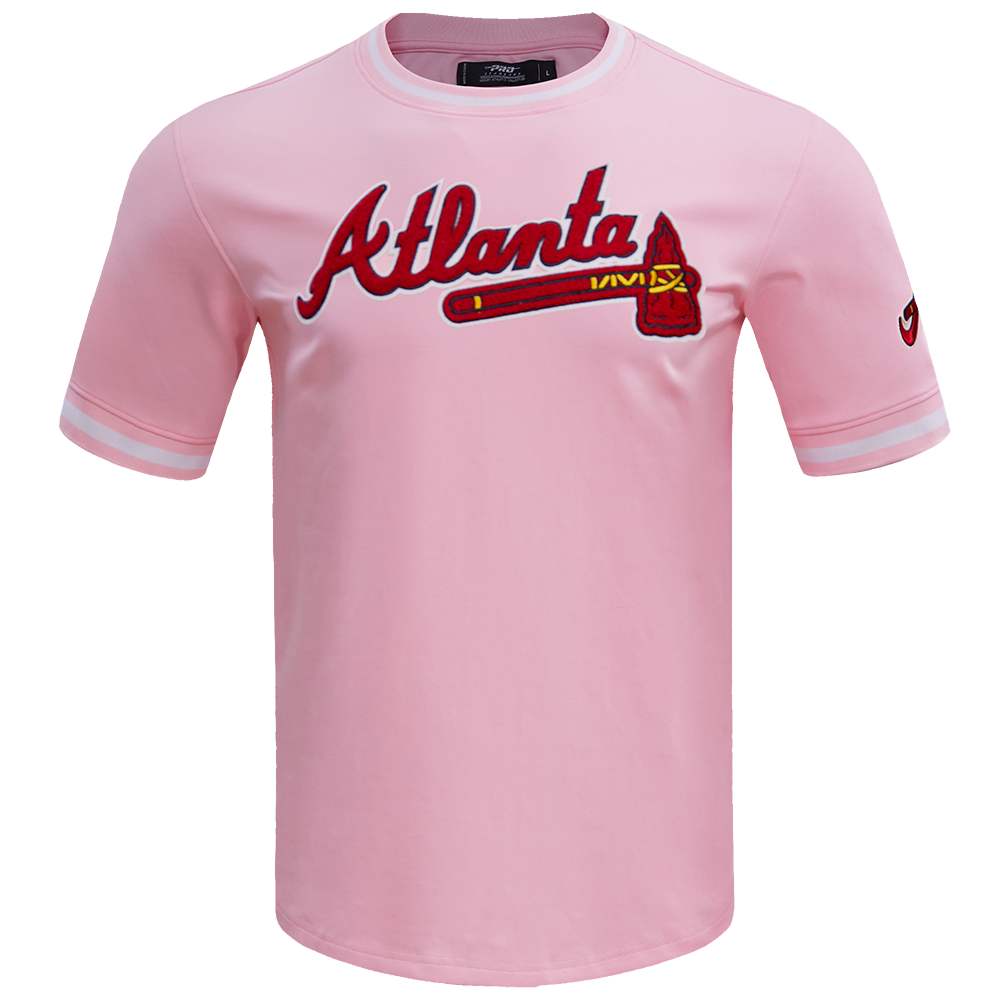 MLB ATLANTA BRAVES CLASSIC CHENILLE HAUT POUR HOMME (ROSE)
