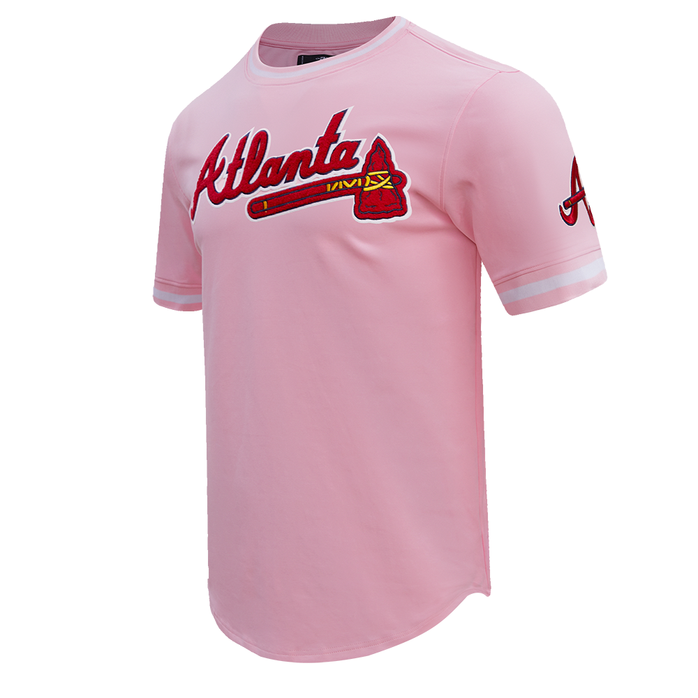 MLB ATLANTA BRAVES CLASSIC CHENILLE HAUT POUR HOMME (ROSE)
