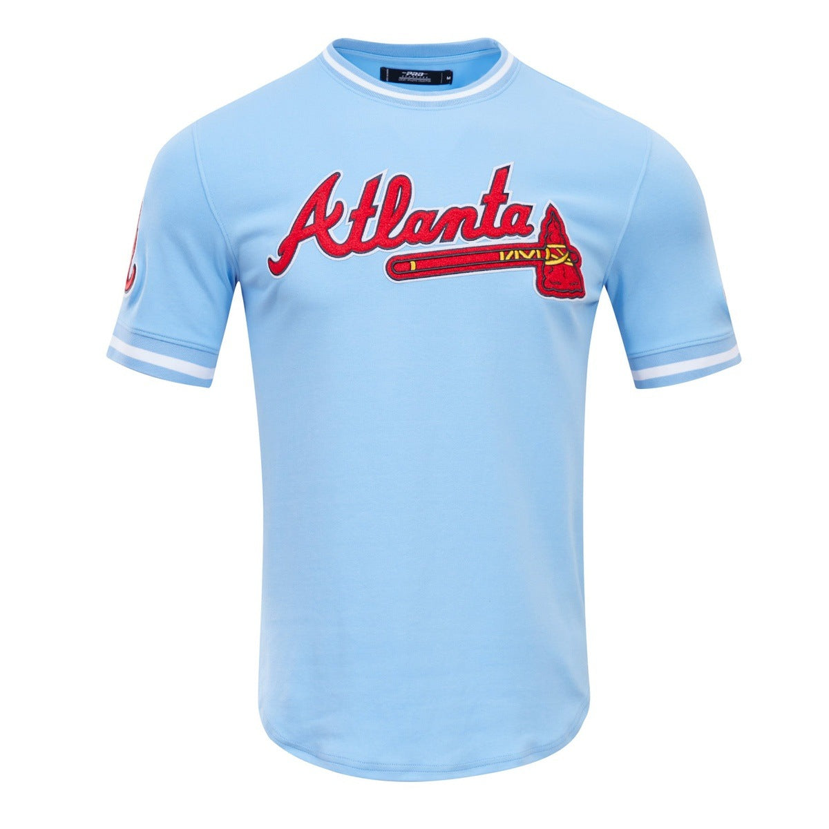 MLB ATLANTA BRAVES CLASSIC CHENILLE HAUT POUR HOMME (BLEU UNIVERSITÉ)