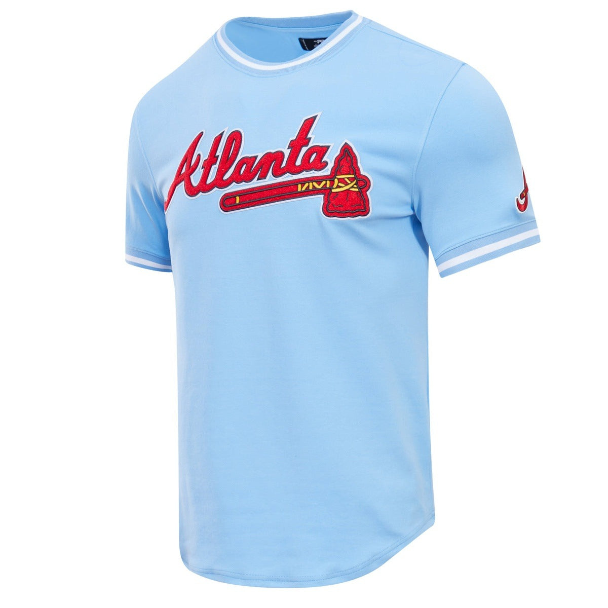 MLB ATLANTA BRAVES CLASSIC CHENILLE HAUT POUR HOMME (BLEU UNIVERSITÉ)