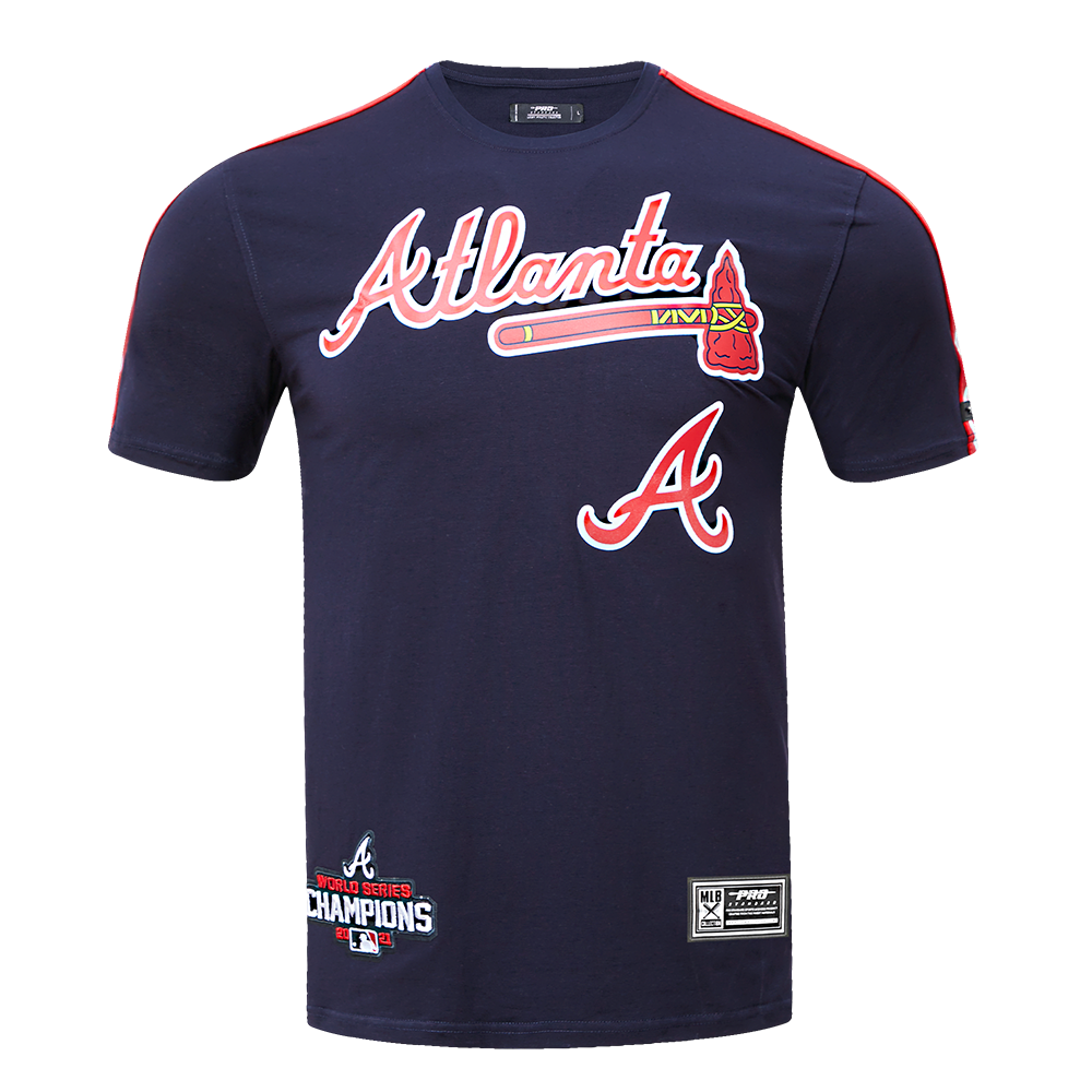 MLB ATLANTA BRAVES LOGO PRO TEAM MEN'S TAPING TOP (MIDNIGHT NAVY/RED)