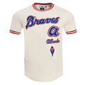 MLB ATLANTA BRAVES RETRO CLASSIC HAUT POUR HOMME (COQUILLE D'ŒUF/ROUGE)