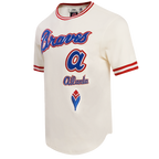 MLB ATLANTA BRAVES RETRO CLASSIC HAUT POUR HOMME (COQUILLE D'ŒUF/ROUGE)