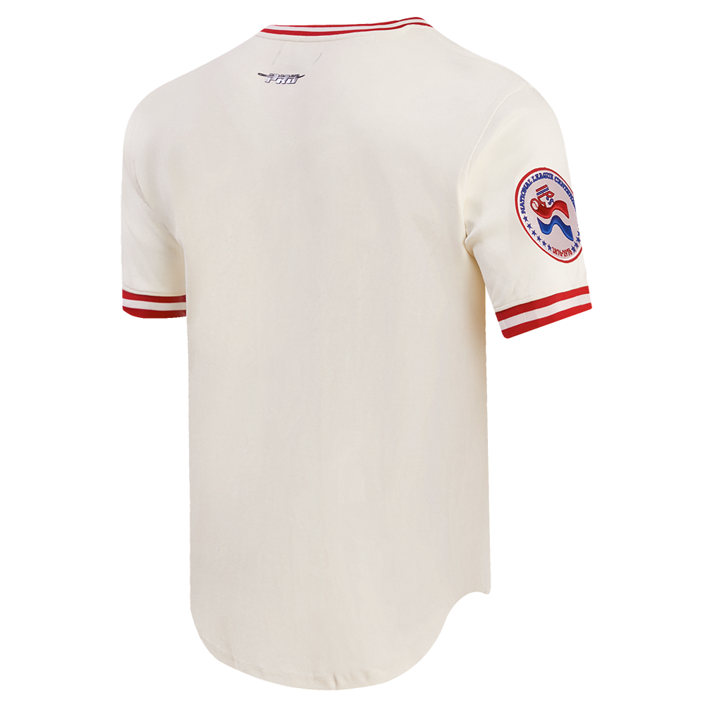 MLB ATLANTA BRAVES RETRO CLASSIC HAUT POUR HOMME (COQUILLE D'ŒUF/ROUGE)