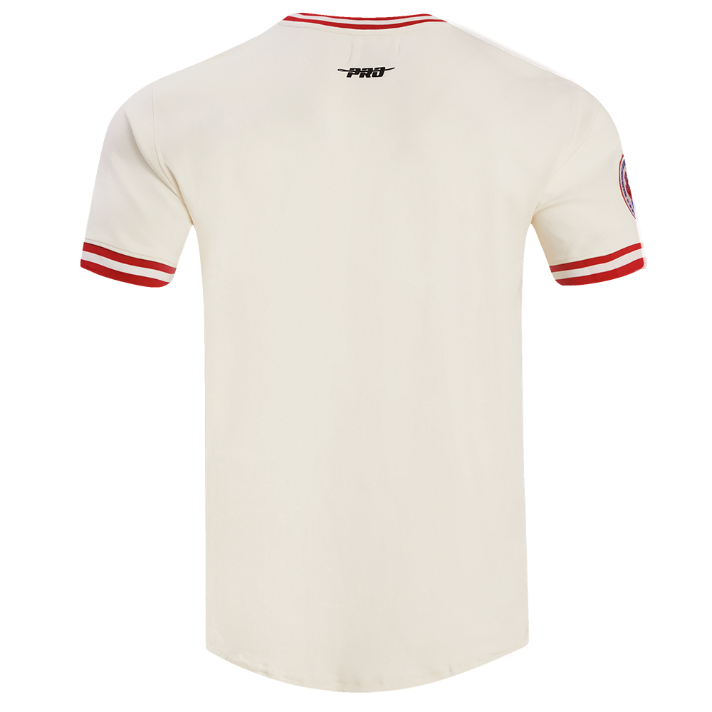 MLB ATLANTA BRAVES RETRO CLASSIC HAUT POUR HOMME (COQUILLE D'ŒUF/ROUGE)