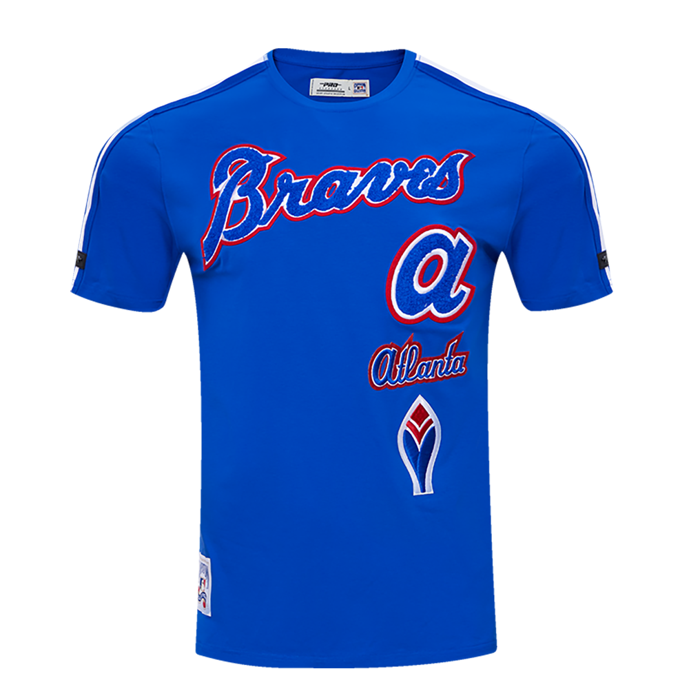 MLB ATLANTA BRAVES RETRO CLASSIC MEN'S STRIPED TOP (ROYAL BLUE/RED)